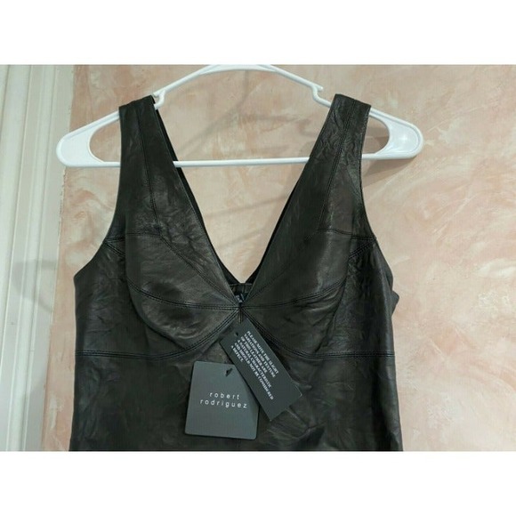 Robert Rodriguez leather Black dress size 2 New! - Picture 4 of 6
